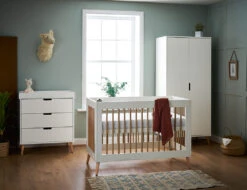Obaby Maya 4 In 1 Cot Bed Nursery Room Set Builder – White And Natural