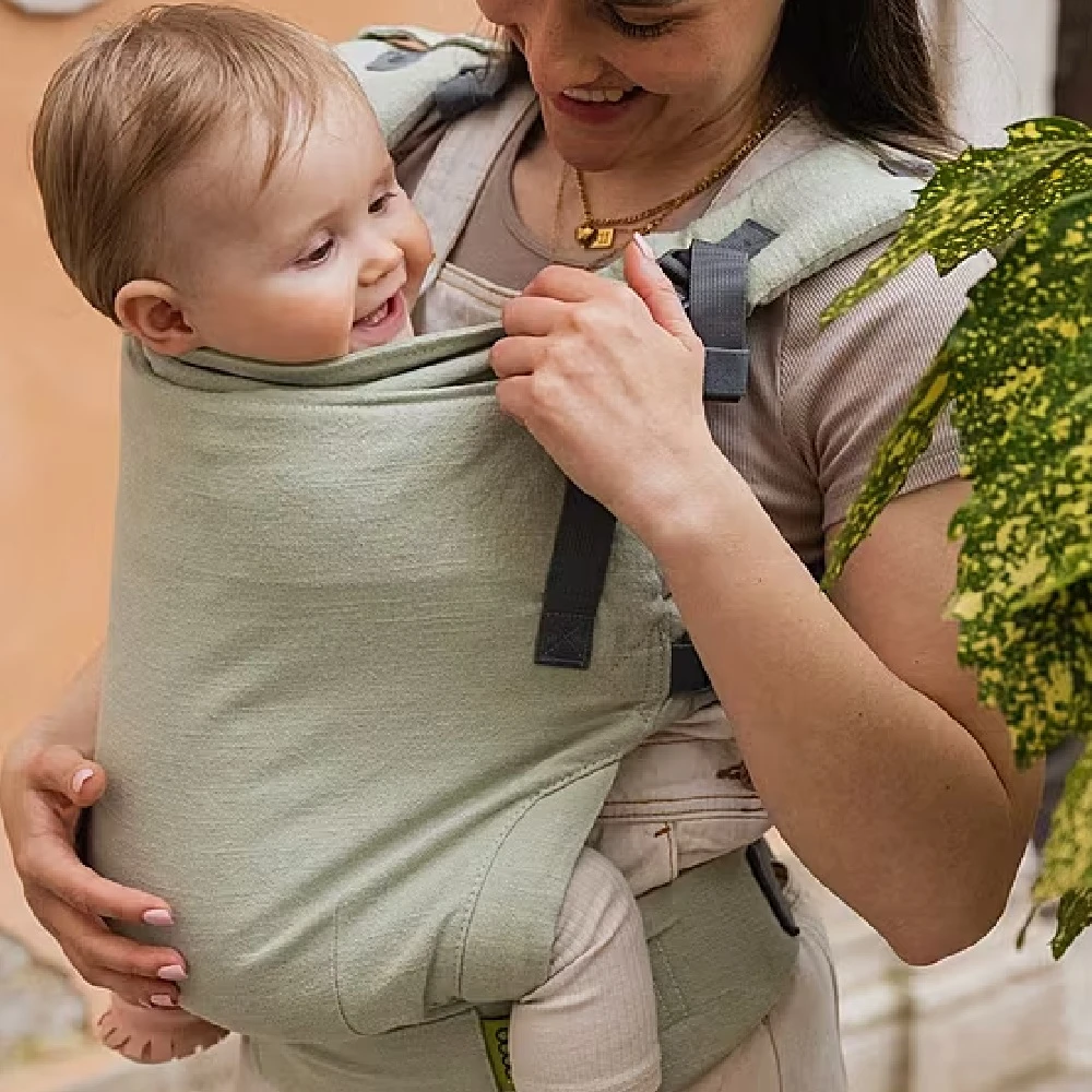 Tutti Bambini Boba X Baby Carrier Linen Green Willow - Image 13