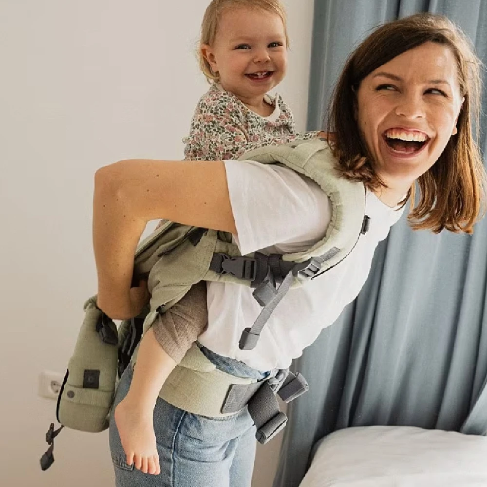 Tutti Bambini Boba X Baby Carrier Linen Green Willow - Image 6