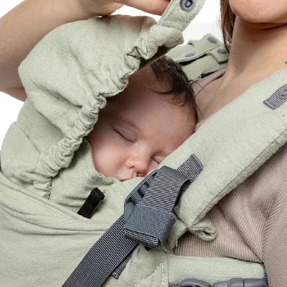 Tutti Bambini Boba X Baby Carrier Linen Green Willow - Image 4