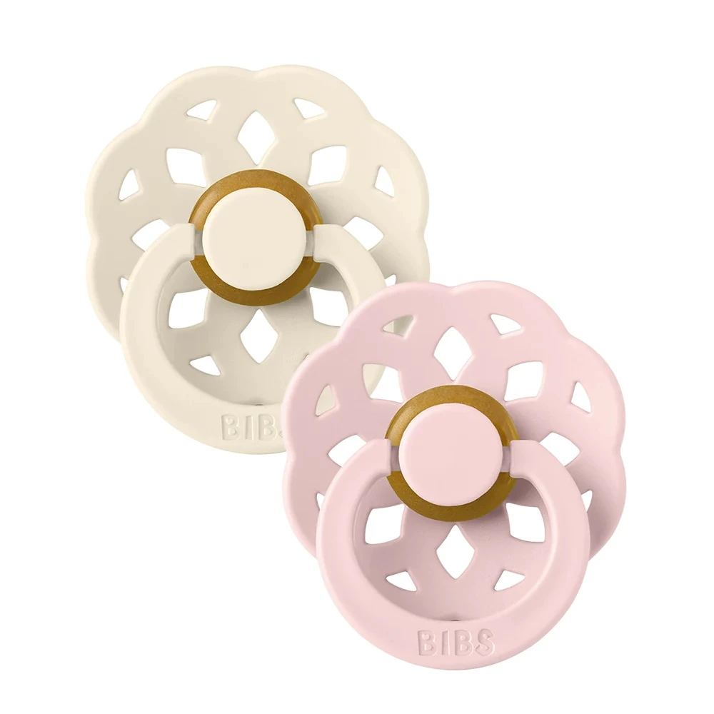 BIBS Pacifier Boheme 2 Pack Latex Size 2 β Ivory/Blossom