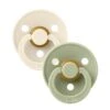 BIBS Pacifier Colour 2 Pack Latex Size 2 – Ivory/ Sage