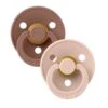 BIBS Pacifier Colour 2 Pack Latex Size 2 – Woodchuck/Blush