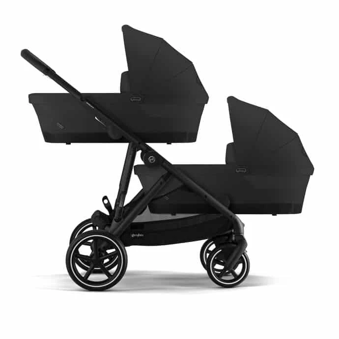 Cybex Gazelle S Twin Pushchair Moon Black With Carrycots - Image 7