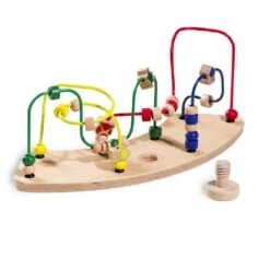 Hauck Alpha Wooden Play Tray Toy – Bead Maze