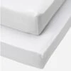 Tutti Bambini Essentials Cot Fitted Sheets 2pk – White