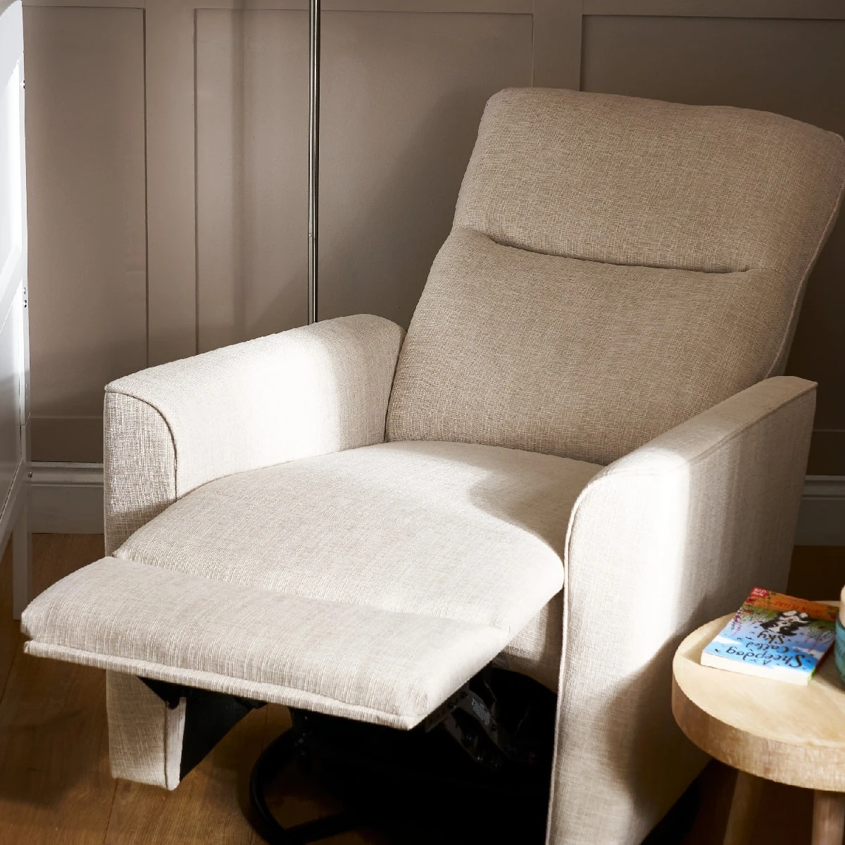 Obaby Savannah Swivel Glider Recliner Chair Oatmeal - Image 2