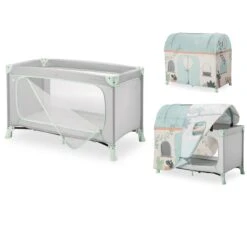 Hauck Dream N Play Plus Mint With Plants Cover