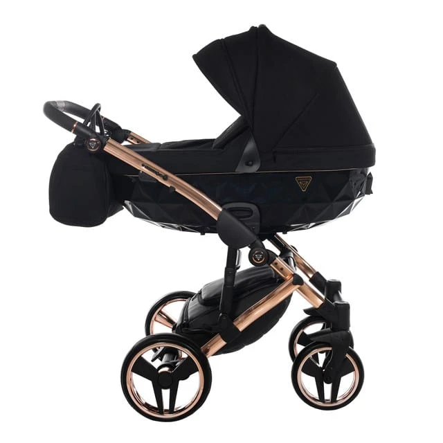 Junama Diamond S Line Pram β Black Rose Gold