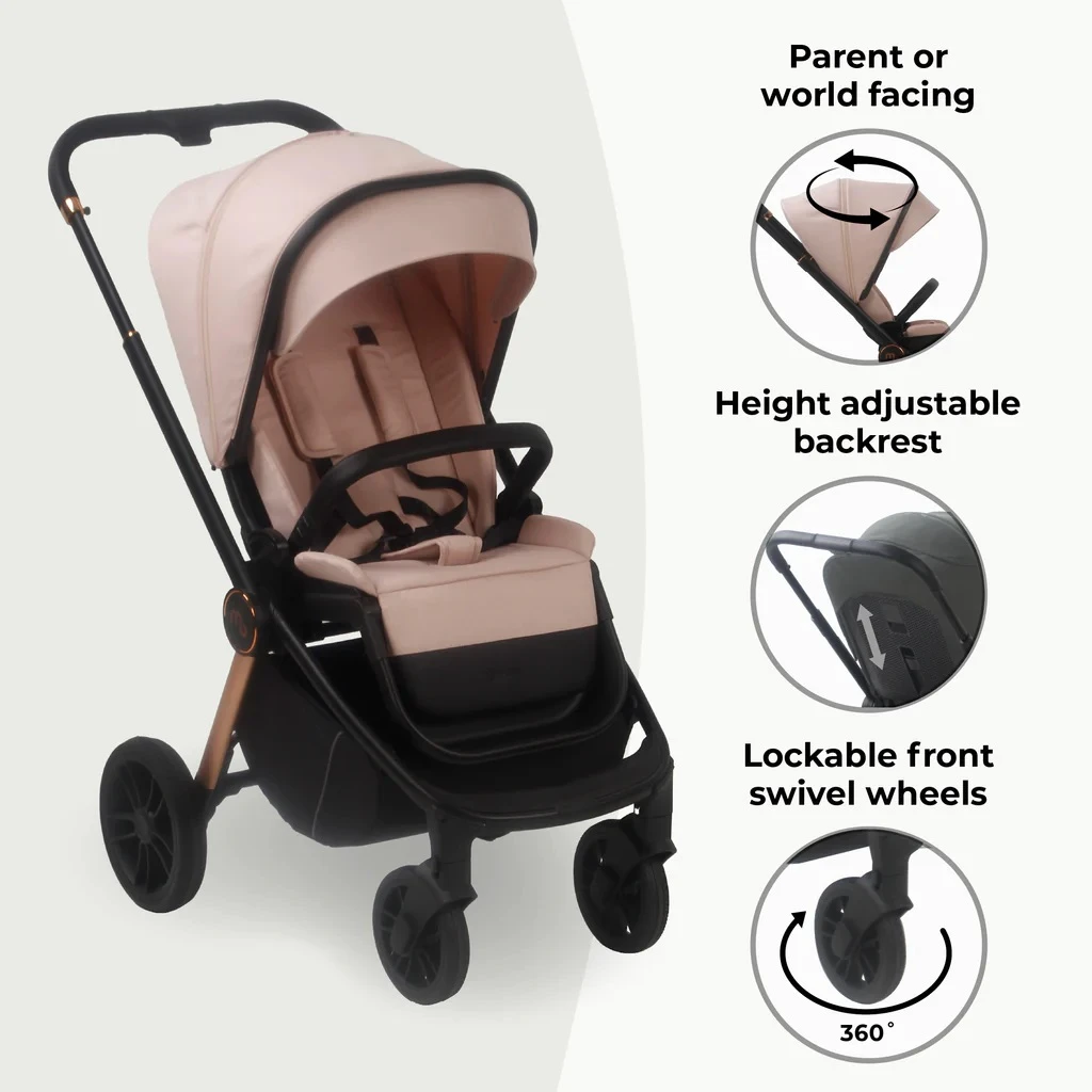 My Babiie Travel System With Cabriofix Car Seat β Pastel Pink - Image 4
