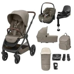 Maxi-Cosi Oxford 9 Piece Complete Pebble 360 Pro Bundle β Twillic Truffle
