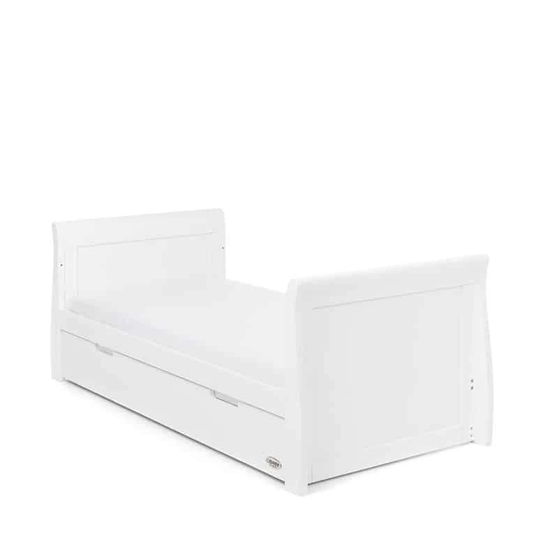 Obaby Stamford Cot Bed/Cot Top Changer/Mattress β White - Image 2