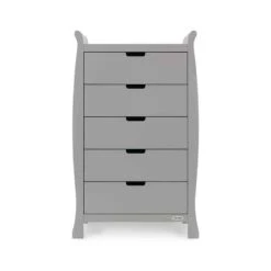 Obaby Stamford Sleigh Tall Chest Of Drawers – Warm Grey