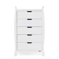 Obaby Stamford Sleigh Tall Chest Of Drawers – White