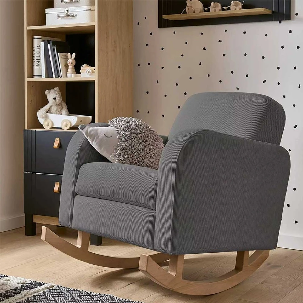 CuddleCo Rafi Cot Bed β Oak And Black - Image 7