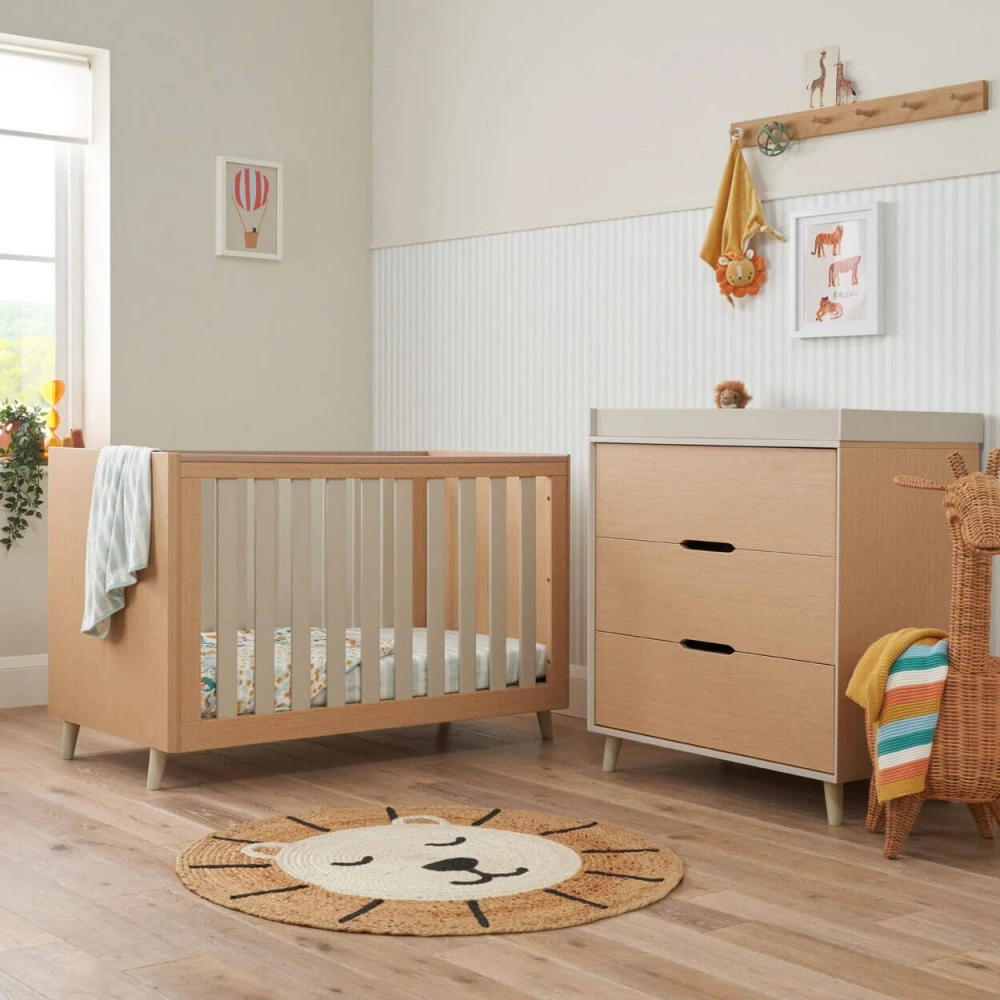 Tutti Bambini Fika 2 Piece Room Set β Light Oak/White Sand