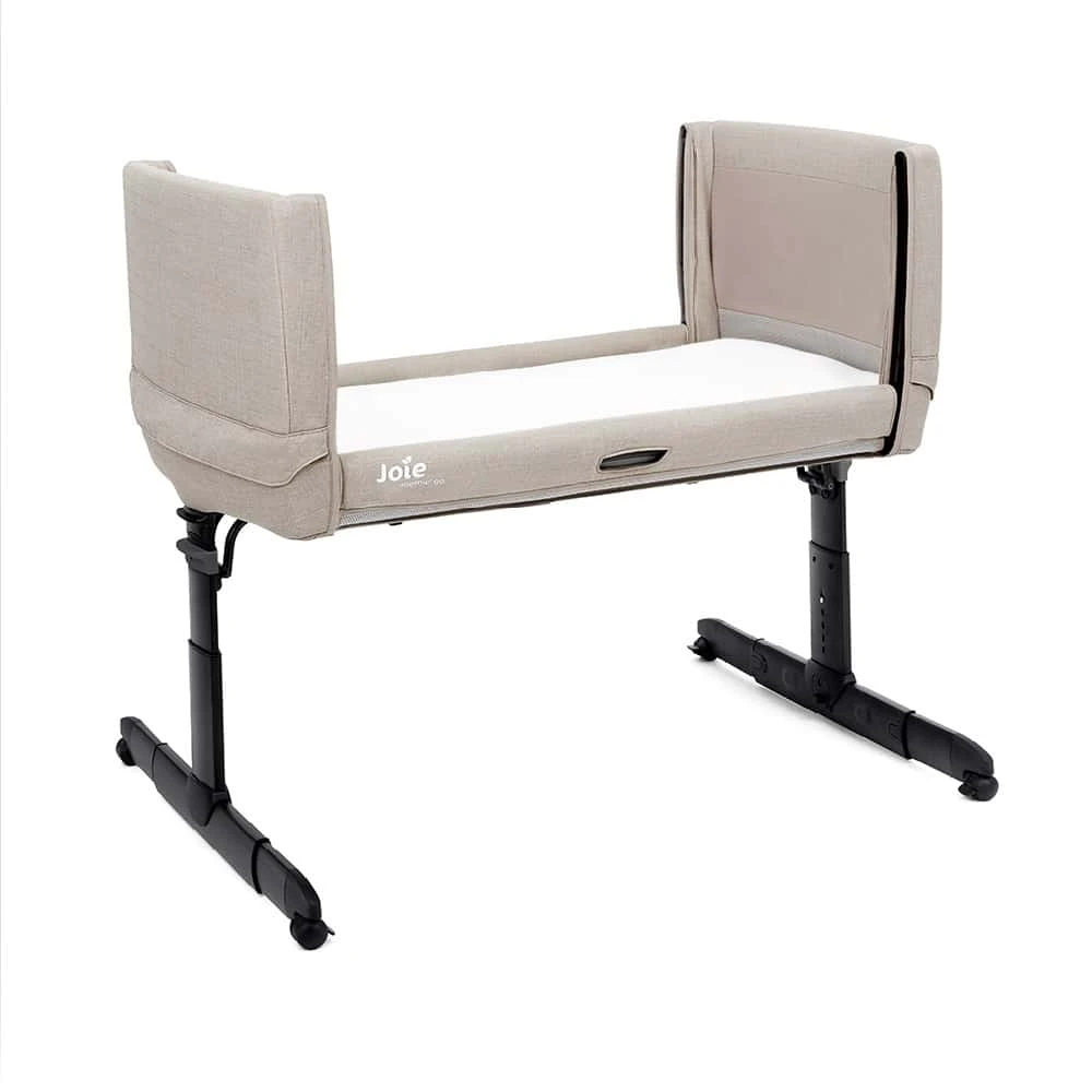 Joie Roomie GO Bedside Crib (Black Frame) – Clay - Image 2