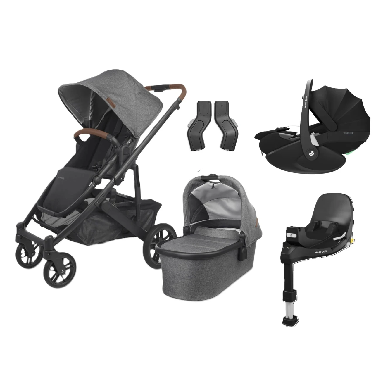 UPPAbaby Cruz V2 3 In 1 Travel System + Pebble 360 Pro2 + Rotating Base โ Greyson