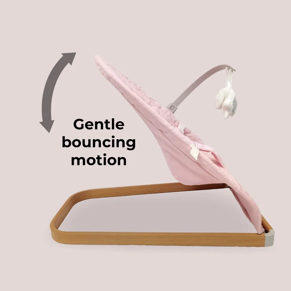 My Babiie Baby Bouncer Pink Plaid - Image 4