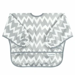 Bumkins Grey Chevron Sleeved Bib