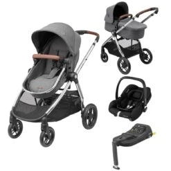 Maxi-Cosi Zelia³ Luxe I-Size Travel System – Twillic Grey
