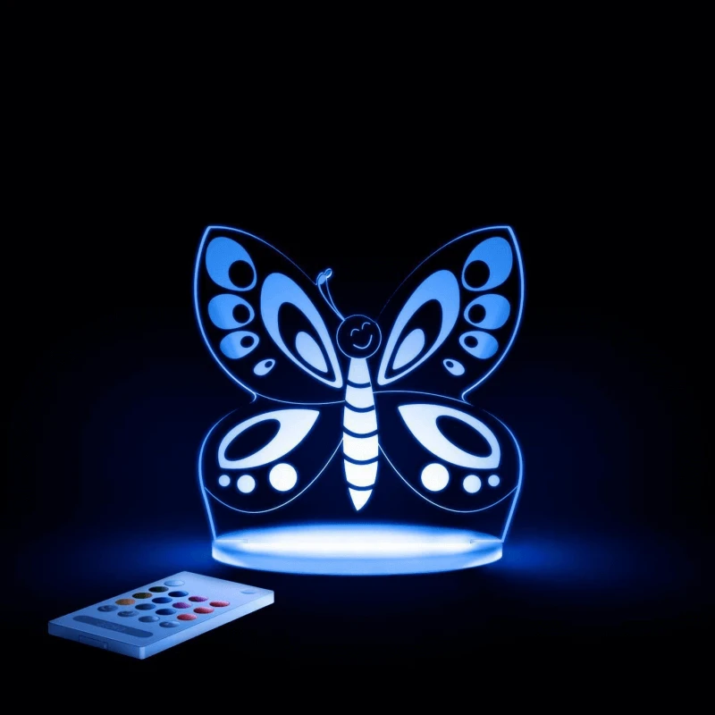 Aloka Childrens Remote Control Night Light β Butterfly