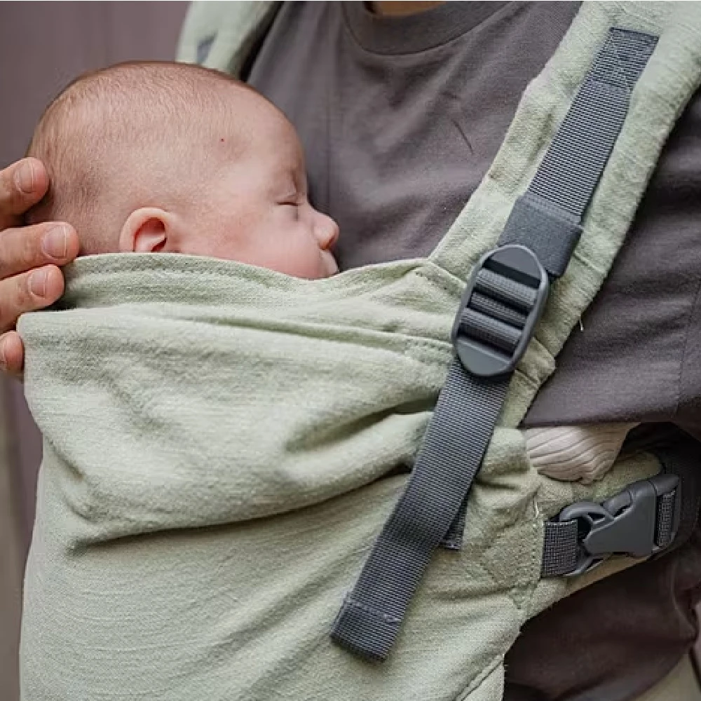 Tutti Bambini Boba X Baby Carrier Linen Green Willow - Image 12