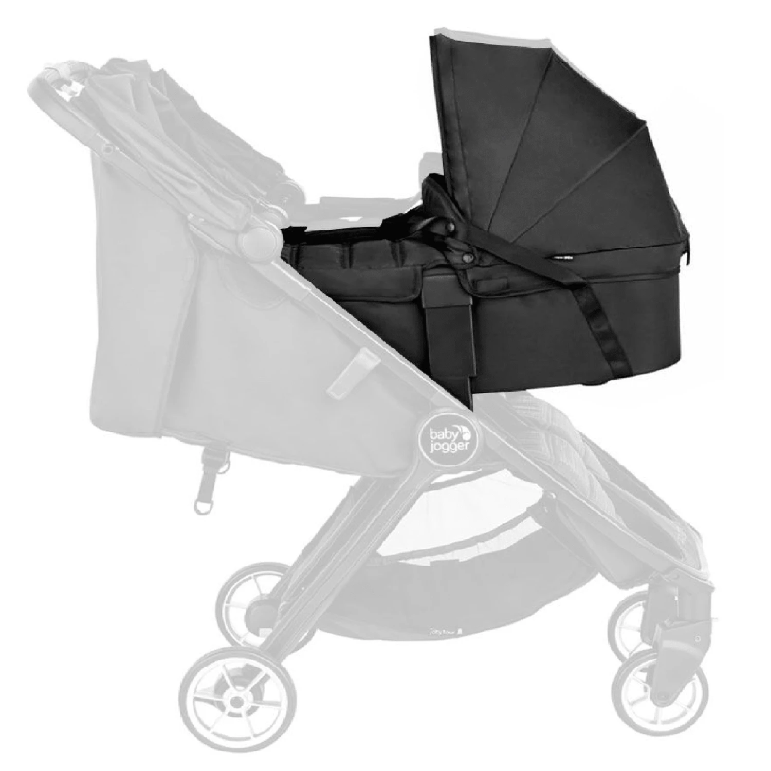 Baby Jogger City Tour 2 Pitch Black Double Stroller Carrycot - Image 3
