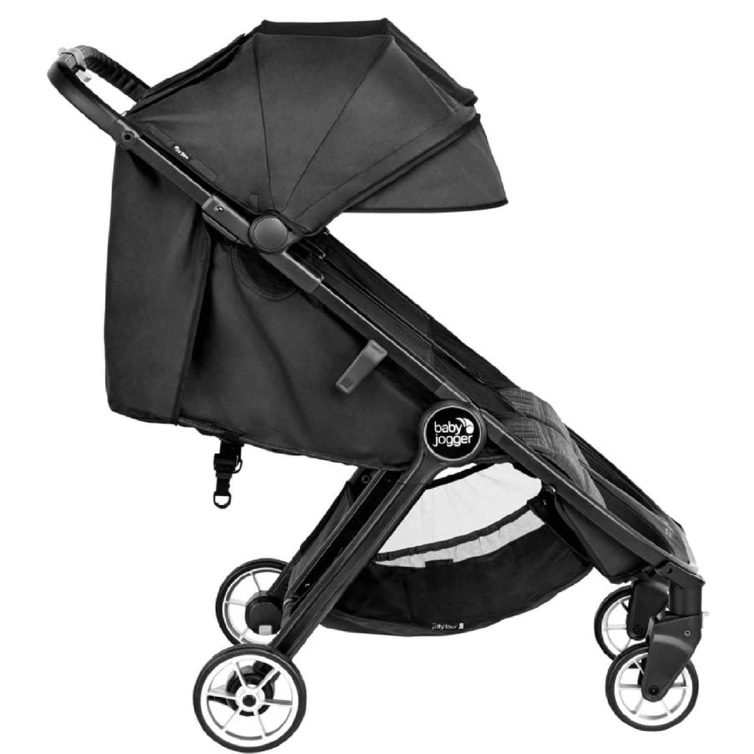 Baby Jogger Pitch Black City Tour 2 Double Pushchair - Image 2