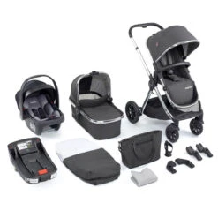 Babymore Memore V2 Isofix 3 In 1 Travel System – Chrome