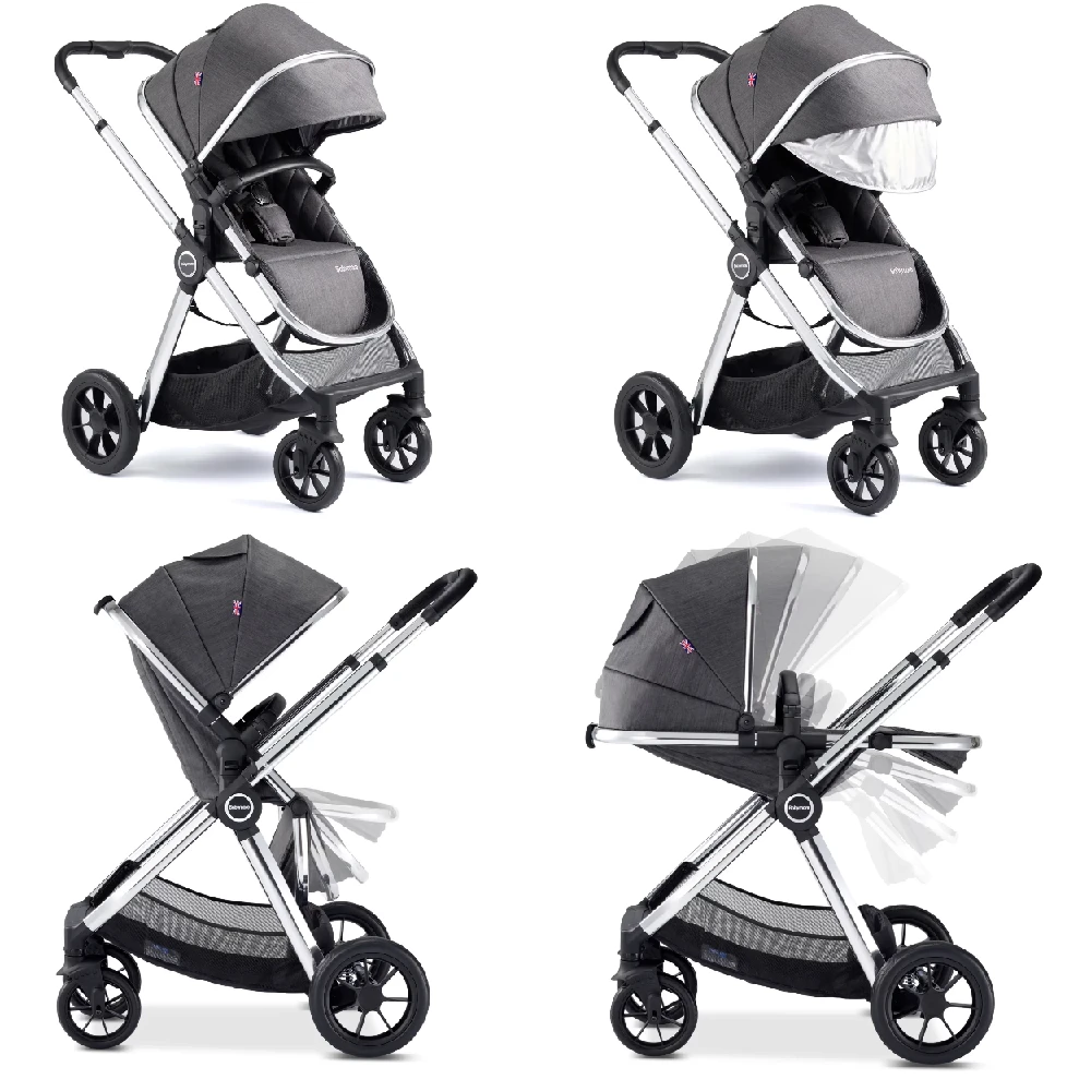 Babymore Memore V2 Pram Pushchair 11 Piece Chrome - Image 6