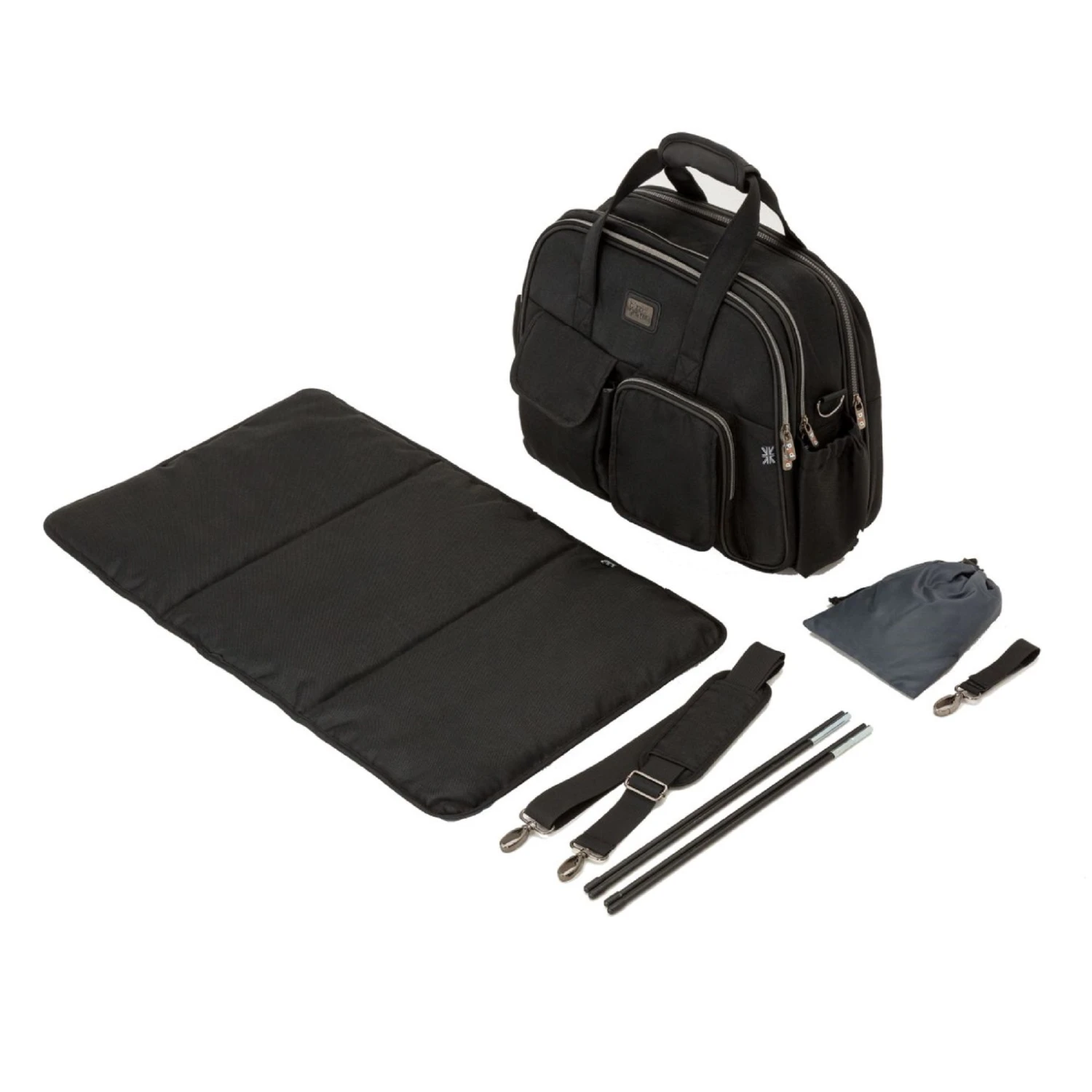 Bizzi Growin Travel Crib Changing Bag Chelsea Black - Image 6