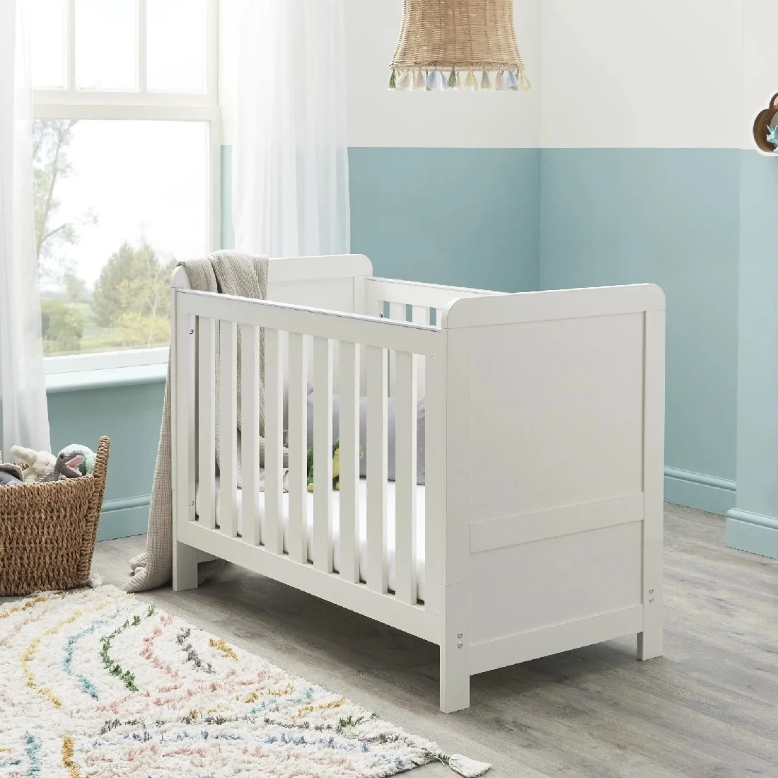 Babymore Caro 4-1 Cot Bed β White Wash - Image 2