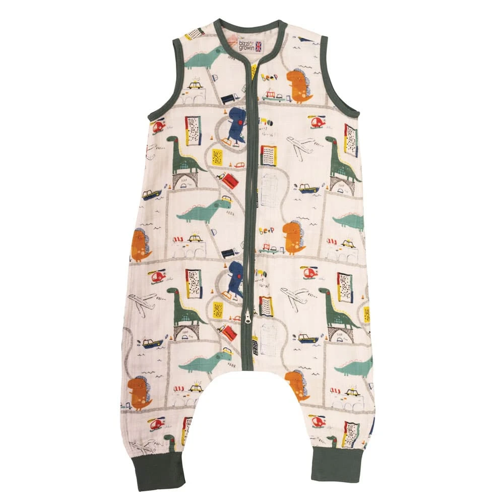 Bizzi Growin β MUSLIN ROMPER SUIT 12-24 MONTHS DINORIFFIC