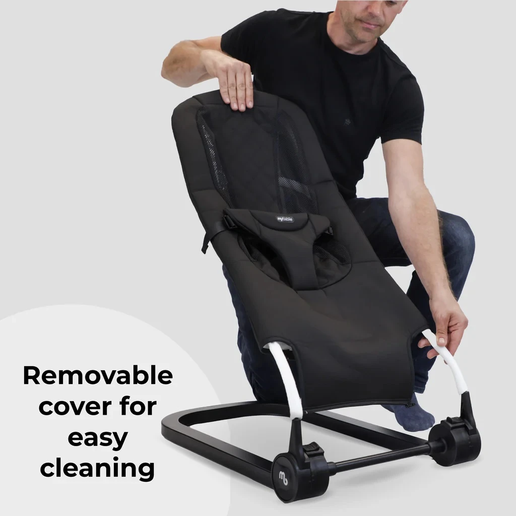 My Babiie Reclining Baby Bouncer – Black - Image 2