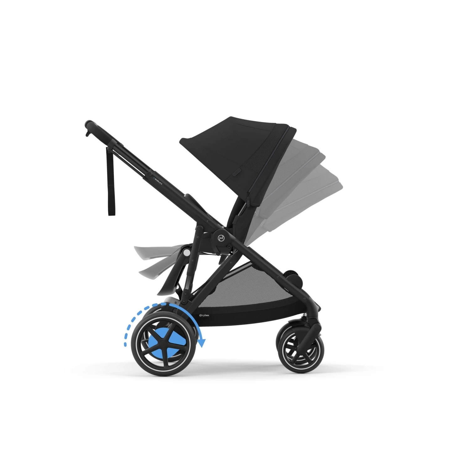 Cybex EGazelle S Twin Pushchair β Moon Black - Image 3