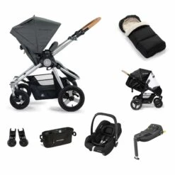 Bumbleride Era I-Size Cabriofix Travel System – Silver Black