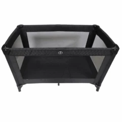 My Babiie Black Quilted Travel Cot