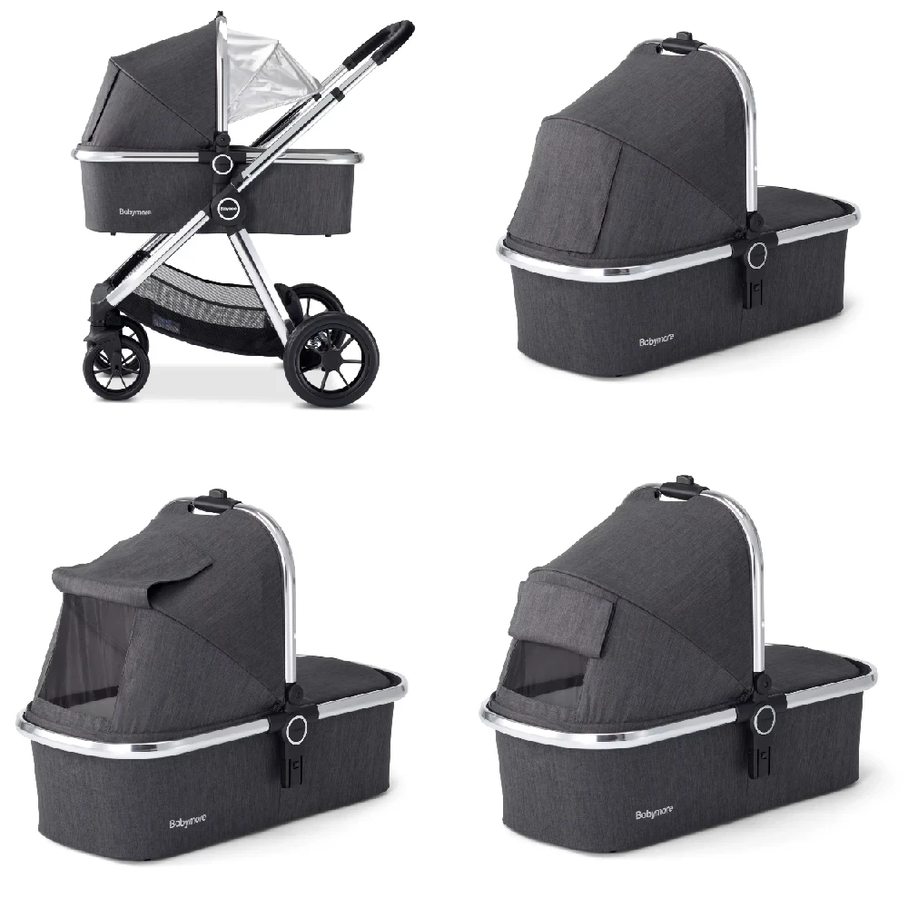 Babymore Memore V2 Pram Pushchair 11 Piece Chrome - Image 4
