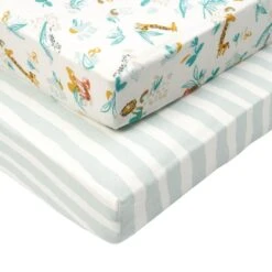 Tutti Bambini Mini Cot Fitted Sheets 2pk β Run Wild