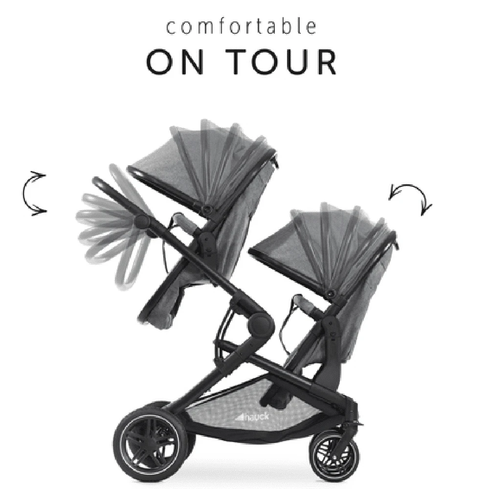 Hauck Melange Grey Atlantic Twin Stroller - Image 15