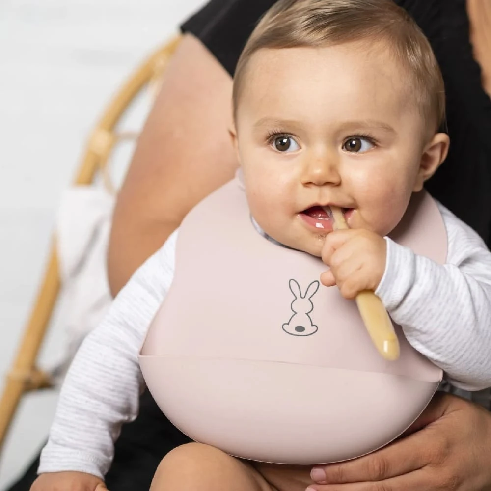 Nattou Silicone Bib Sage Green - Image 3