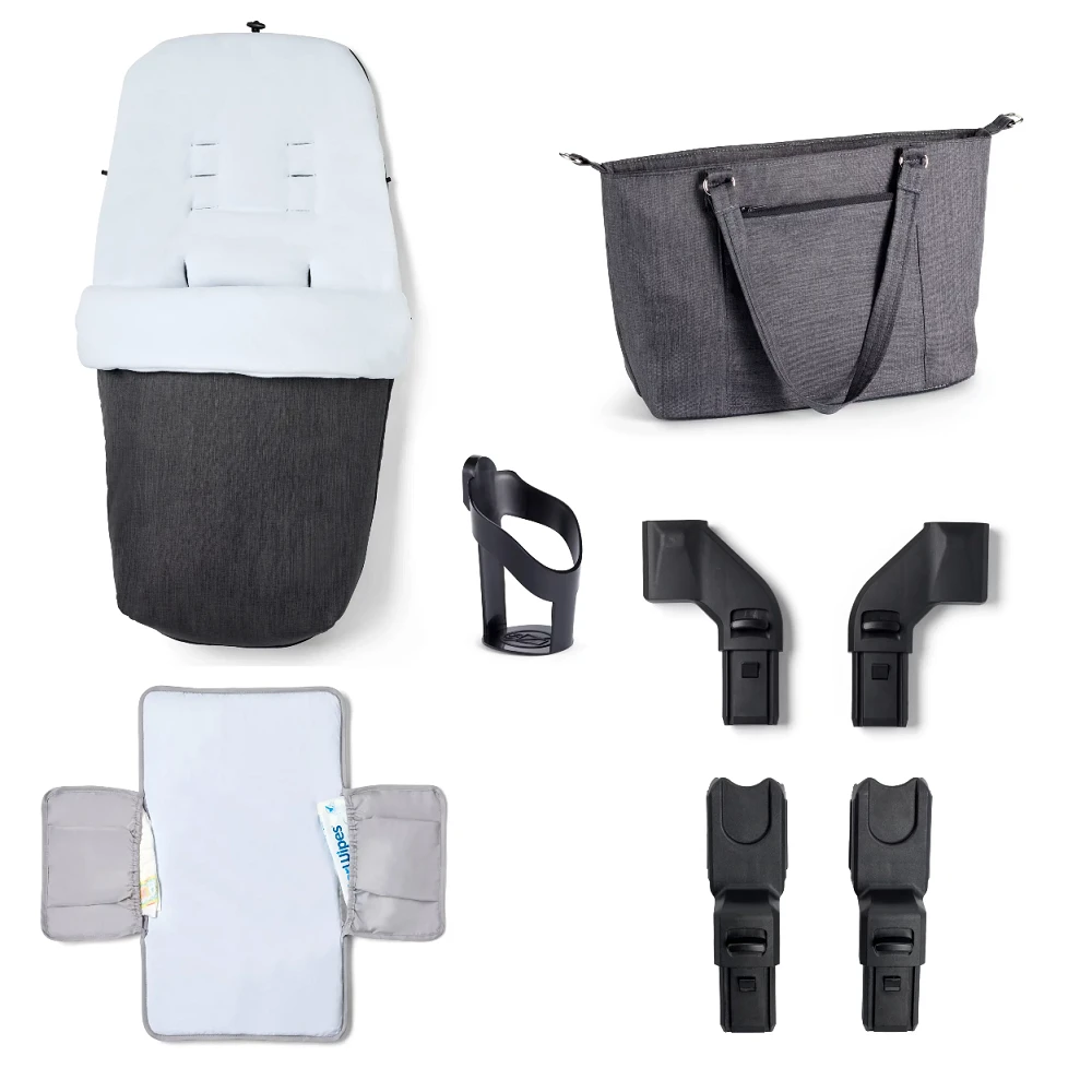 Babymore Memore V2 Pram Pushchair 11 Piece Chrome - Image 2