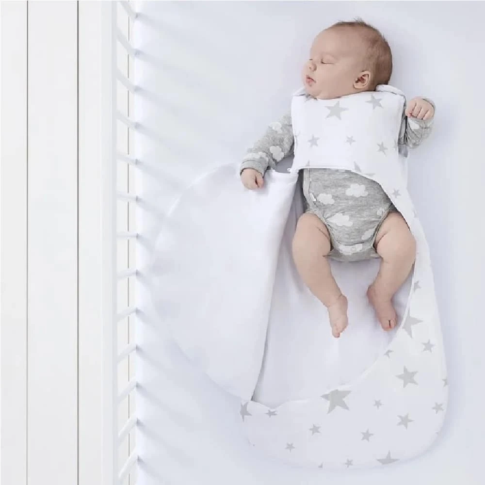 SnuzPouch Sleeping Bag Grey Star 0-6m β 1.0 Tog - Image 2