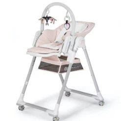 Kinderkraft Pink LASTREE Multi-functional Bouncer And High Chair