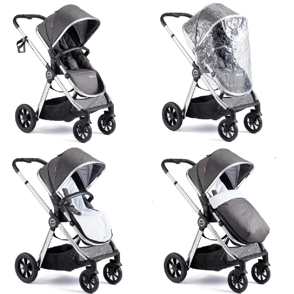 Babymore Memore V2 Pram Pushchair 11 Piece Chrome - Image 5