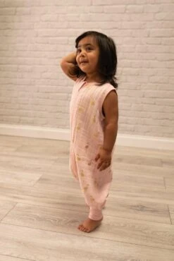 Bizzi Growin β MUSLIN ROMPER SUIT 12-24 MONTHS GOLDEN FLAMINGO