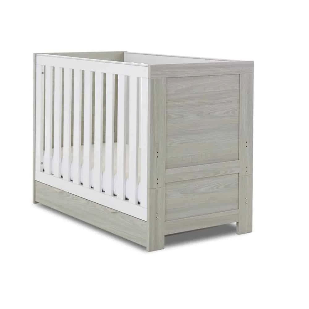 Obaby Nika Mini 4 Piece Nursery Room Set/Under Drawer β Grey Wash/White - Image 10