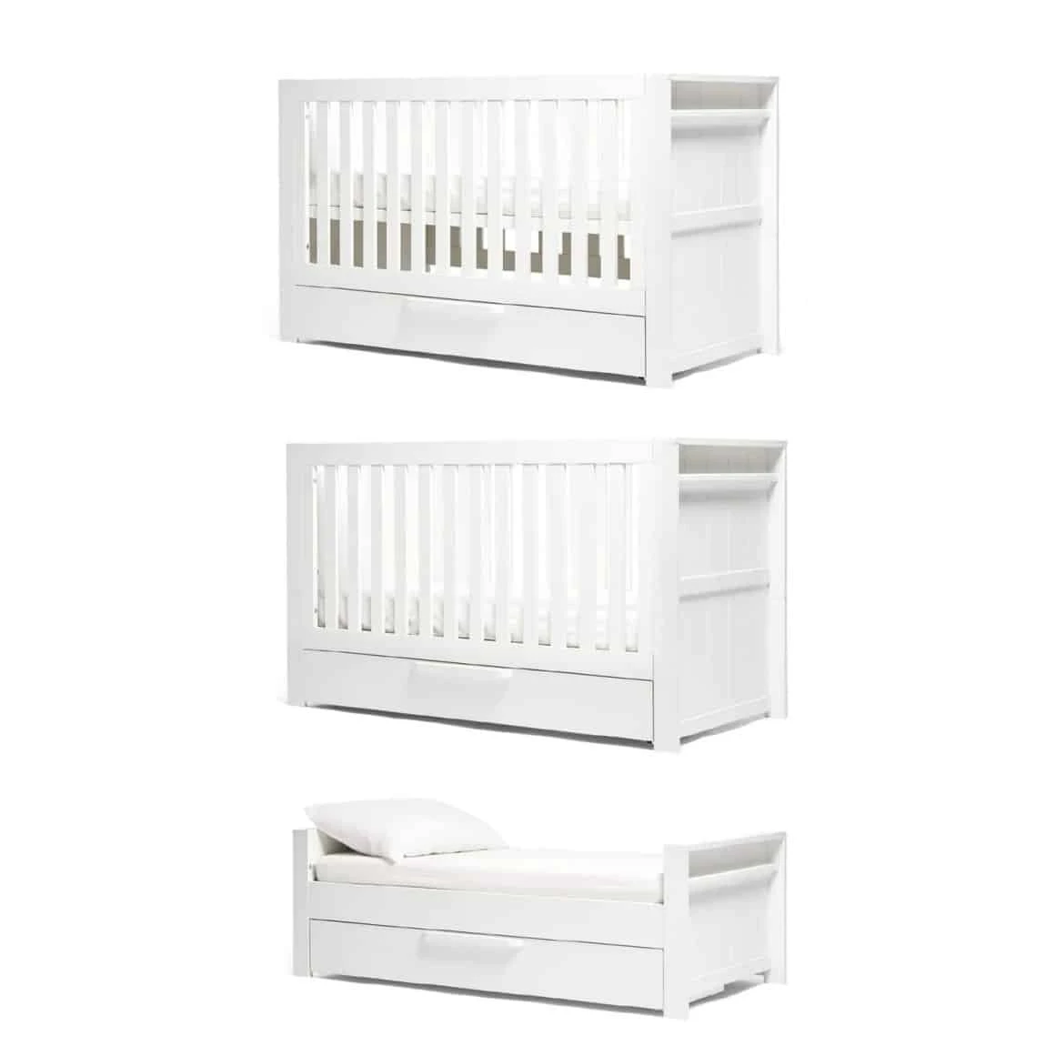 Mamas & Papas Franklin 2 Piece Cotbed Set With Dresser Changer – White Wash - Image 15