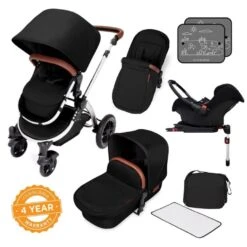 Ickle Bubba Stomp V4 All In One I-Size Isofix Travel System – Midnight Bronze